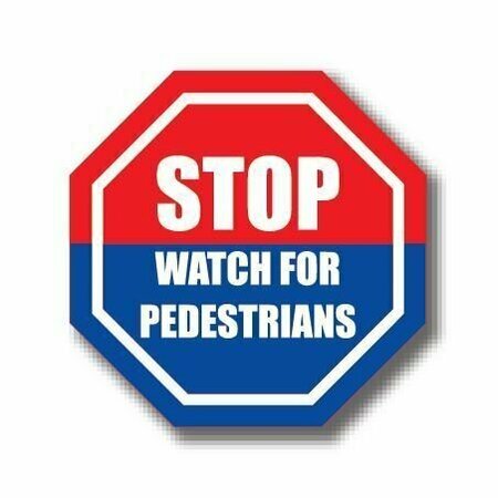 ERGOMAT 20in OCTAGON SIGNS - Stop Watch for Pedestrians DSV-SIGN 400 #1065 -UEN